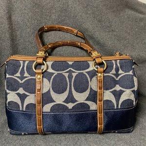 Coach Signature Denim Satchel